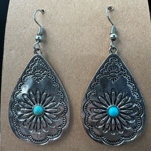 Western Style Teardrop Earrings.